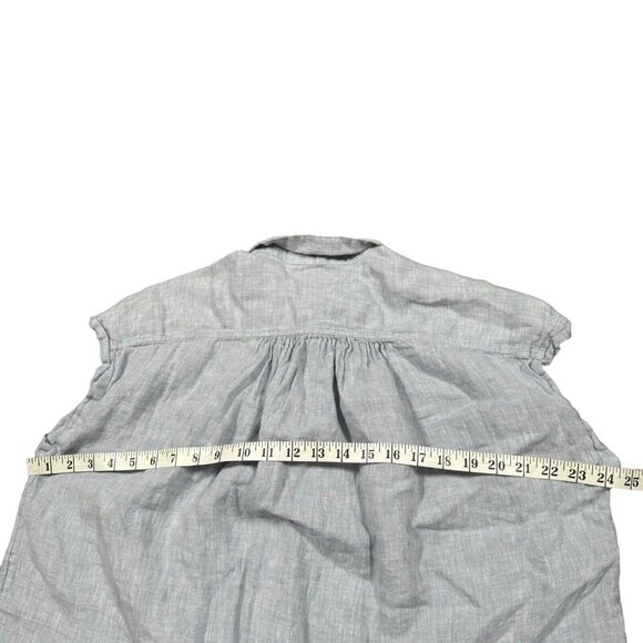 Artisan NY Women's Sz M Oversized Shirt Blue Heather Relaxed Button Down‎ - Picture 5 of 7